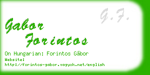 gabor forintos business card